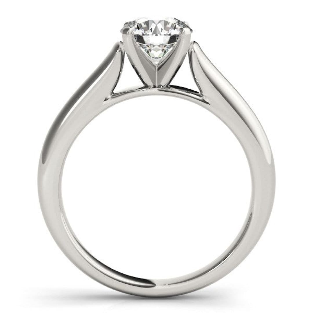 14k White Gold Cathedral Design Solitaire Diamond Engagement Ring (1 cttw) | Richard