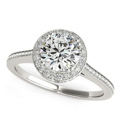 14k White Gold Classic Channel Slim Shank Diamond Engagement Ring (2 cttw) | Richard