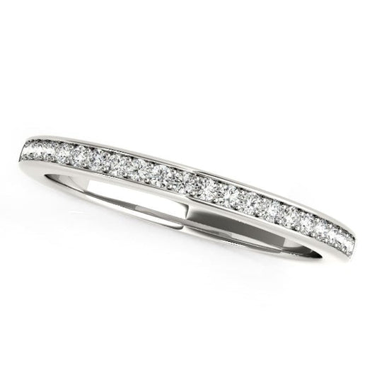 14k White Gold Classic Style Diamond Wedding Band (1/5 cttw) | Richard Cannon Jewelry