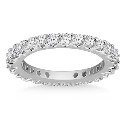 14k White Gold Common Prong Round Diamond Eternity Ring | Richard Cannon Jewelry