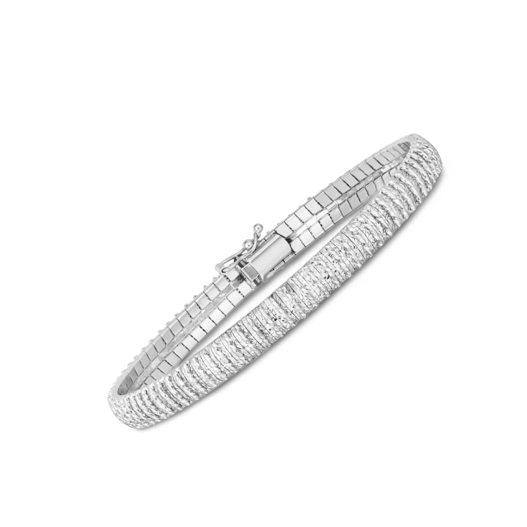 14k White Gold Diamante Flex Bracelet | Richard Cannon Jewelry