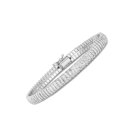14k White Gold Diamante Flex Bracelet | Richard Cannon Jewelry