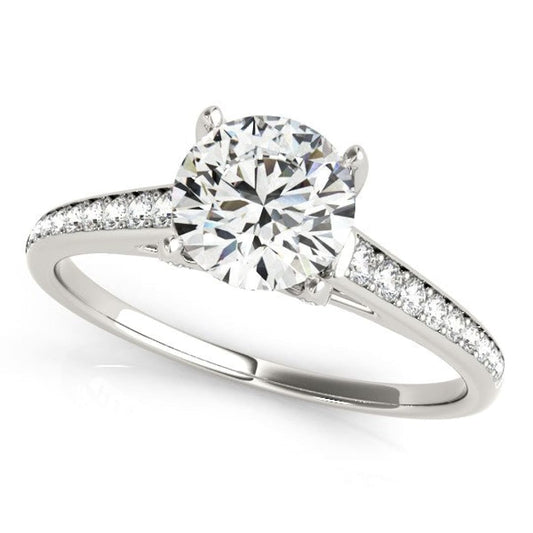 14k White Gold Diamond Engagement Ring With Cathedral Design (1 1/3 cttw) | Richard