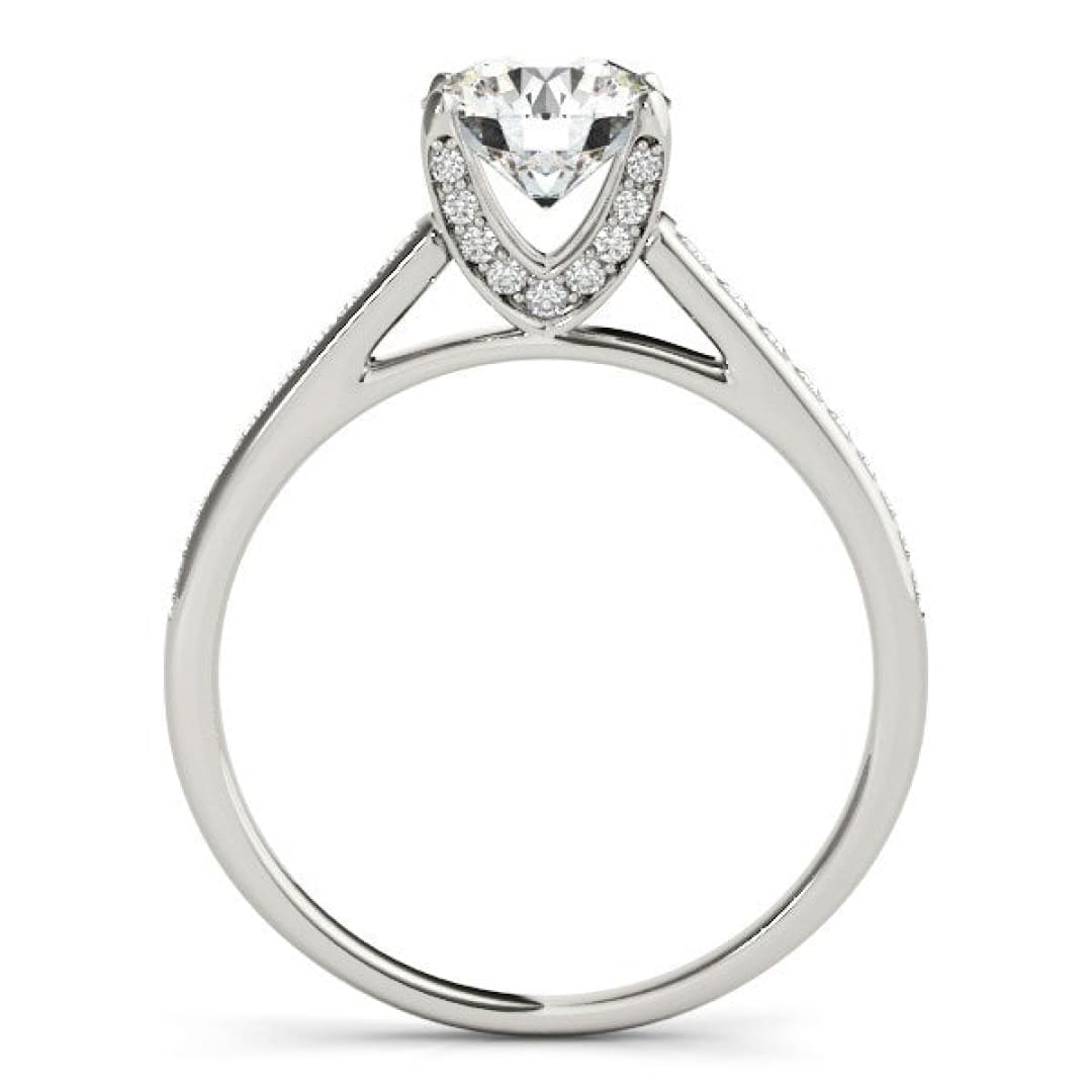 14k White Gold Diamond Engagement Ring With Cathedral Design (1 1/3 cttw) | Richard