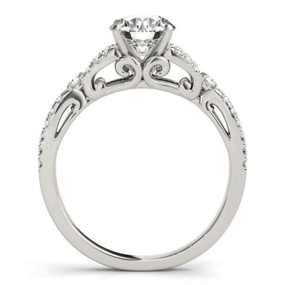 14k White Gold Diamond Engagement Ring with Multirow Split Shank (1 1/4 cttw) | Richard