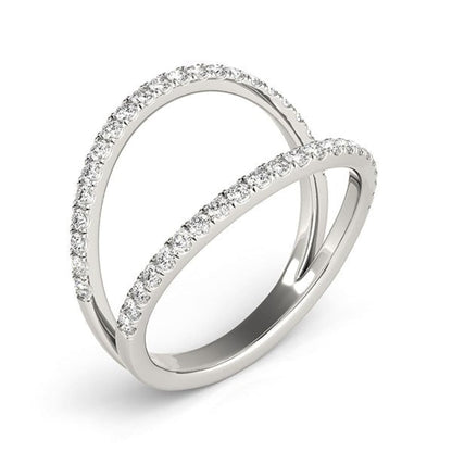 14k White Gold Diamond Split Band Ring (1/4 cttw) | Richard Cannon Jewelry