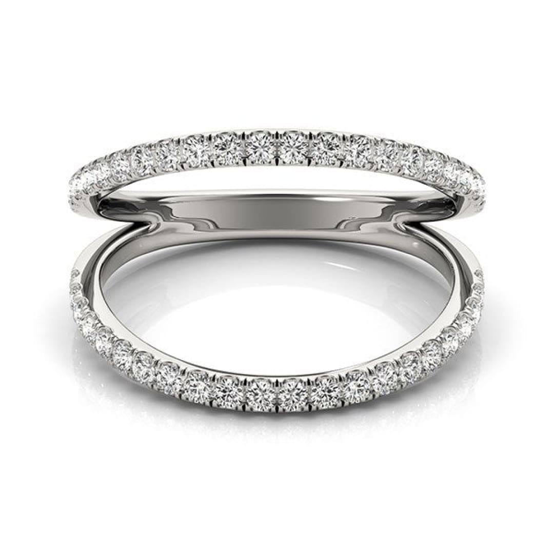 14k White Gold Diamond Split Band Ring (1/4 cttw) | Richard Cannon Jewelry