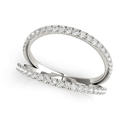 14k White Gold Diamond Split Band Ring (1/4 cttw) | Richard Cannon Jewelry