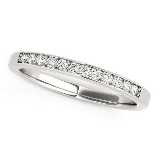 14k White Gold Diamond Wedding Band (1/8 cttw) | Richard Cannon Jewelry