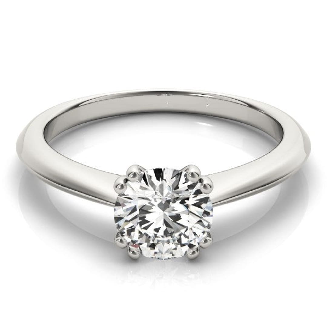 14k White Gold Double Prong Set Solitaire Diamond Engagement Ring (1 cttw) | Richard