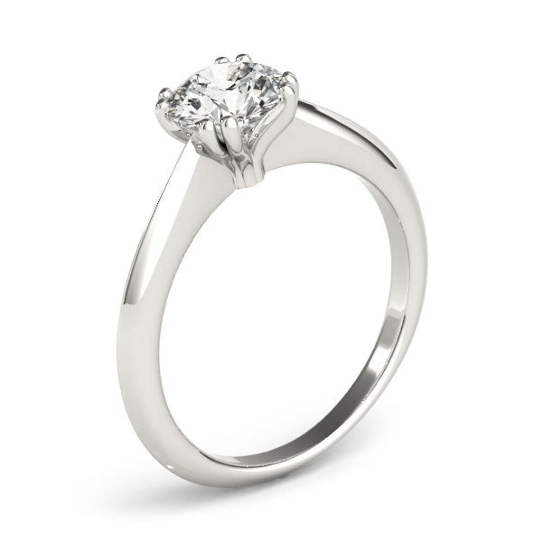 14k White Gold Double Prong Set Solitaire Diamond Engagement Ring (1 cttw) | Richard