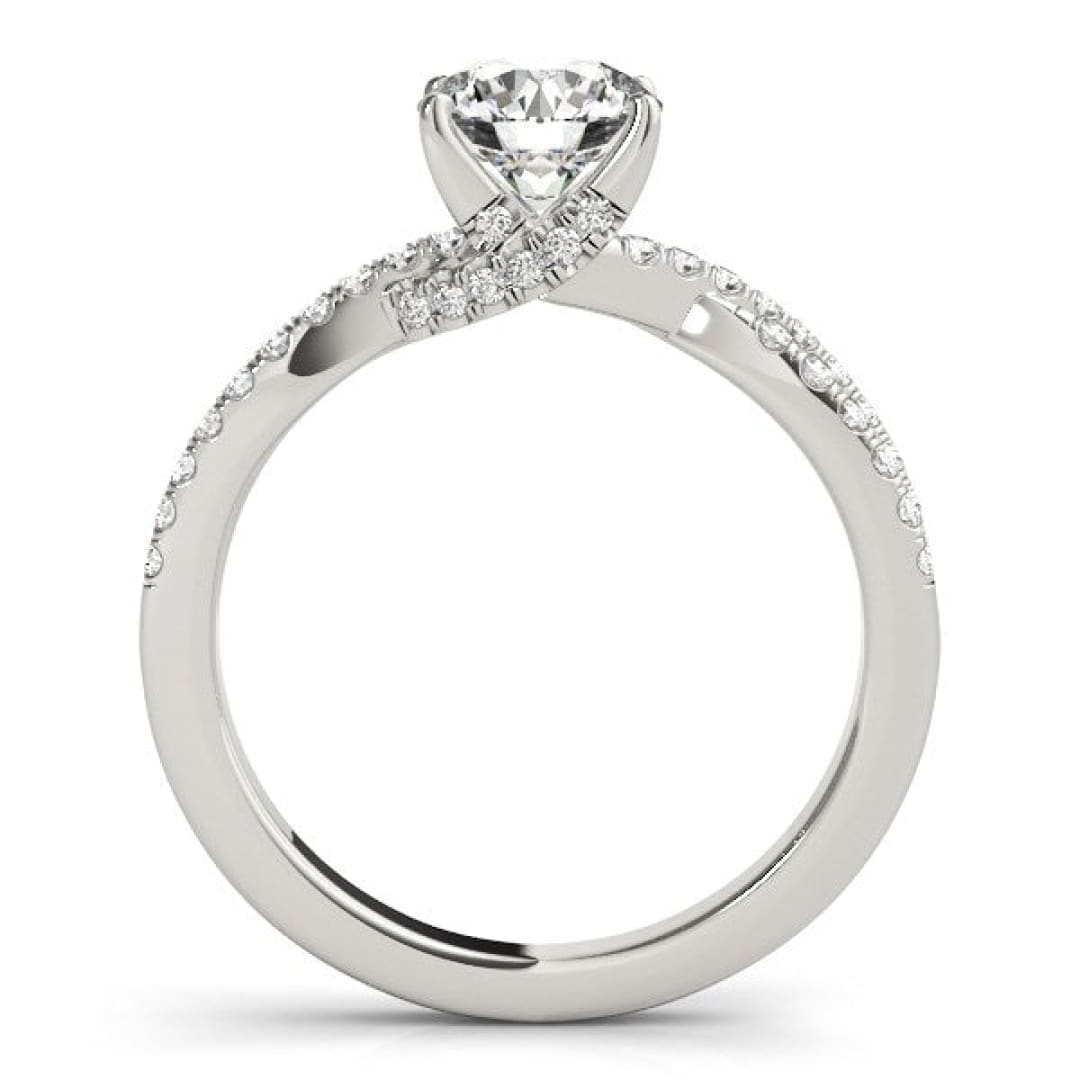 14k White Gold Fancy Prong Split Shank Diamond Engagement Ring (1 1/4 cttw) | Richard