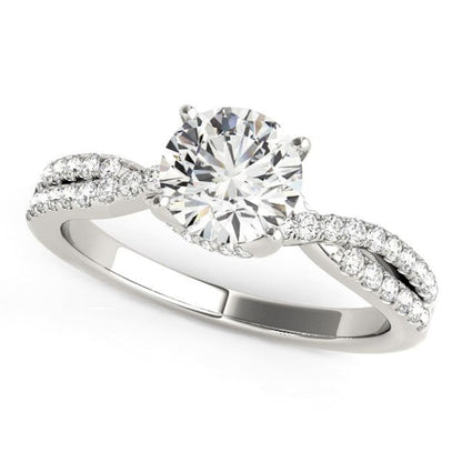 14k White Gold Fancy Prong Split Shank Diamond Engagement Ring (1 1/4 cttw) | Richard