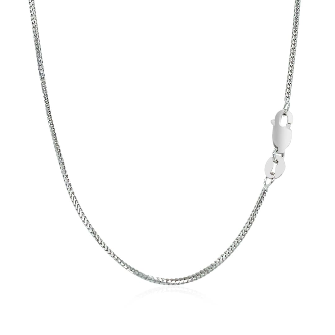 14k White Gold Franco Chain 0.9mm | Richard Cannon Jewelry