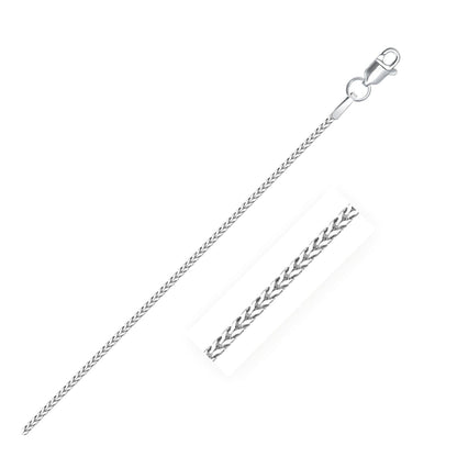 14k White Gold Franco Chain 0.9mm | Richard Cannon Jewelry