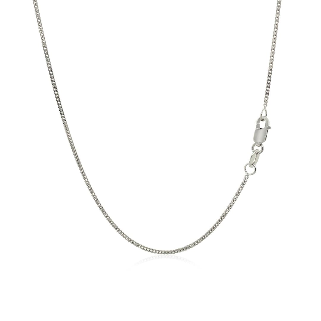 14k White Gold Gourmette Chain 1.0mm | Richard Cannon Jewelry