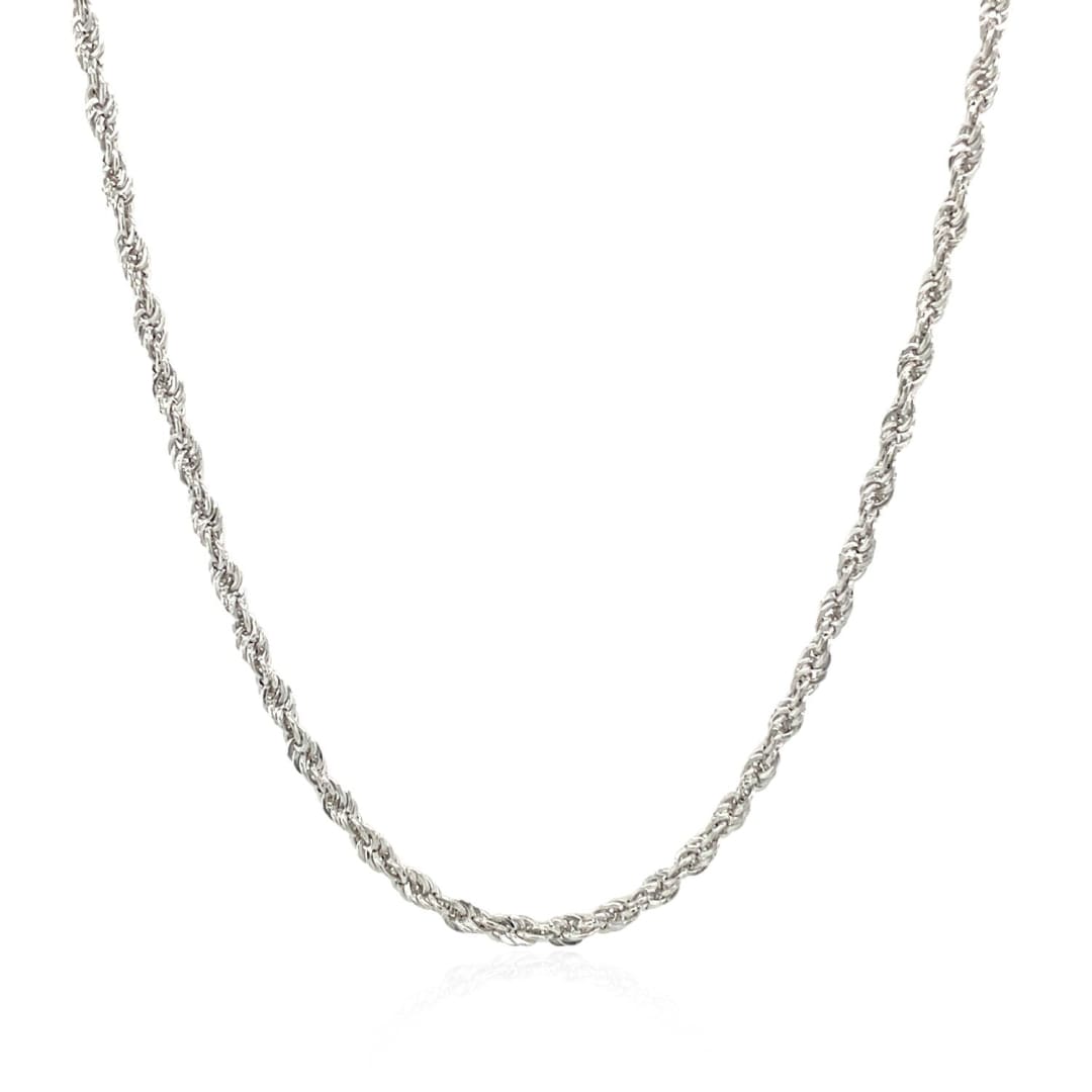 14k White Gold Light Rope Chain (2.00 mm) | Richard Cannon Jewelry