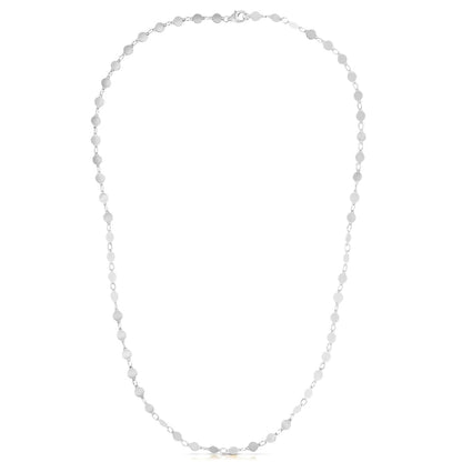 14k White Gold Necklace with Polished Circles | Richard Cannon Jewelry