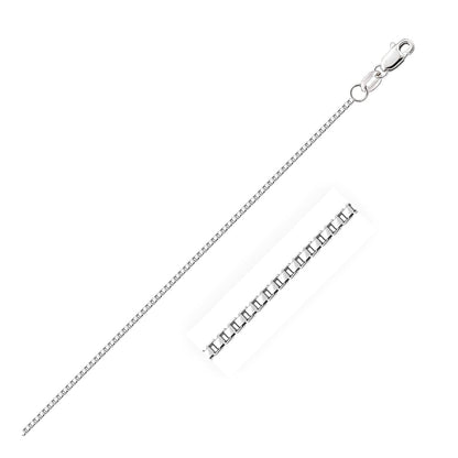 14k White Gold Octagonal Box Chain 1.0mm | Richard Cannon Jewelry