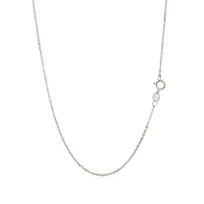 14k White Gold Polished Mini Heart Necklace | Richard Cannon Jewelry
