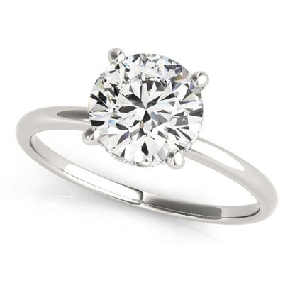 14k White Gold Prong Set Round Diamond Engagement Ring (2 cttw) | Richard Cannon Jewelry