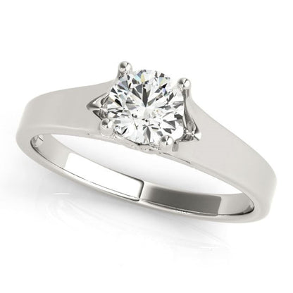 14k White Gold Prong Set Style Solitaire Diamond Engagement Ring (1/2 cttw) | Richard