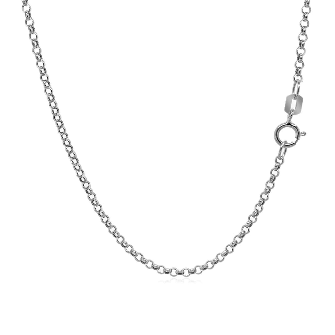 14k White Gold Rolo Chain 1.9mm | Richard Cannon Jewelry