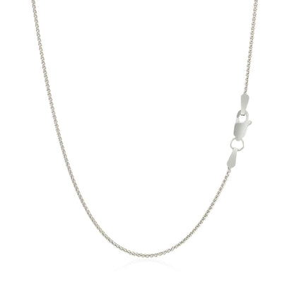 14k White Gold Round Wheat Chain 1.0mm | Richard Cannon Jewelry