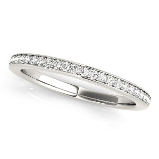 14k White Gold Simple Diamond Wedding Ring (1/4 cttw) | Richard Cannon Jewelry