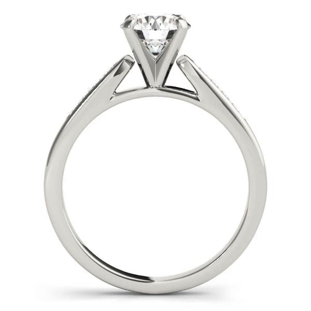 14k White Gold Single Row Diamond Engagement Ring (1 cttw) | Richard Cannon Jewelry