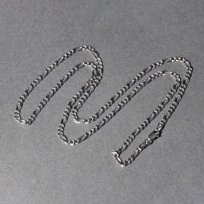 14k White Gold Solid Figaro Chain (2.60 mm) | Richard Cannon Jewelry