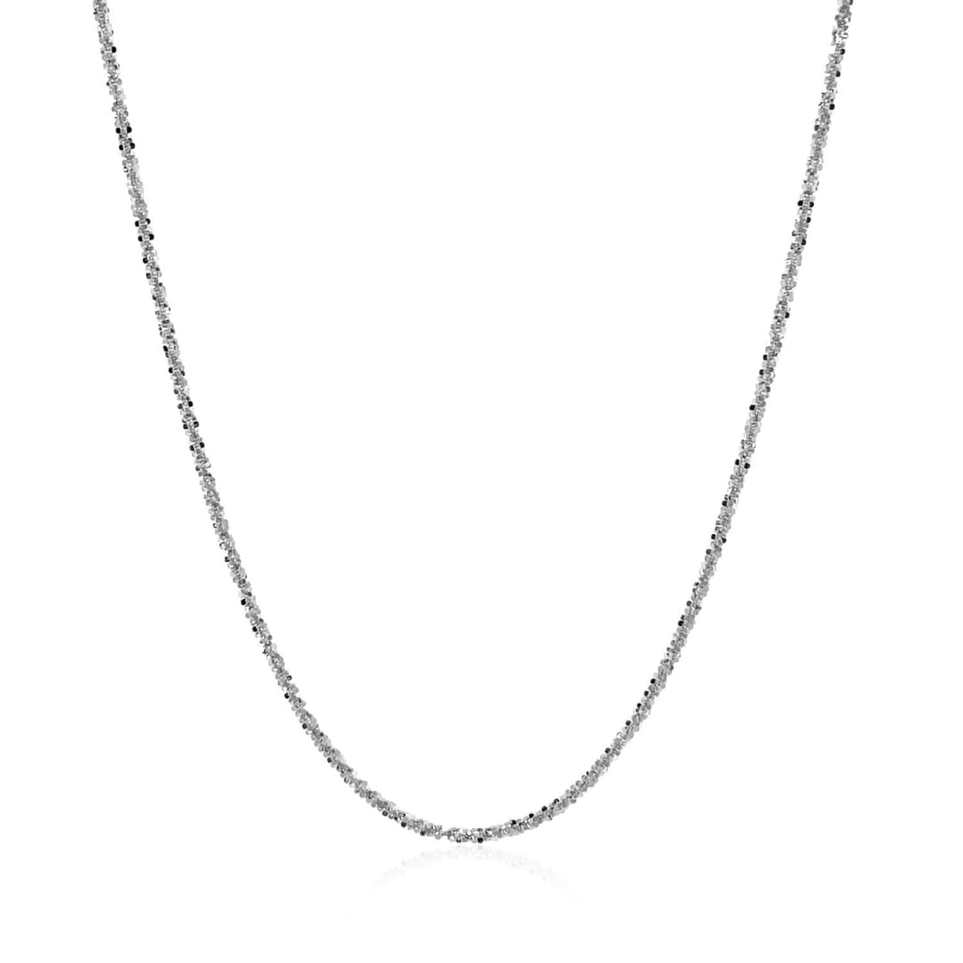 14k White Gold Sparkle Chain 1.0mm | Richard Cannon Jewelry