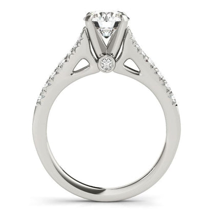 14k White Gold Split Shank Prong Set Diamond Engagement Ring (1 3/8 cttw) | Richard