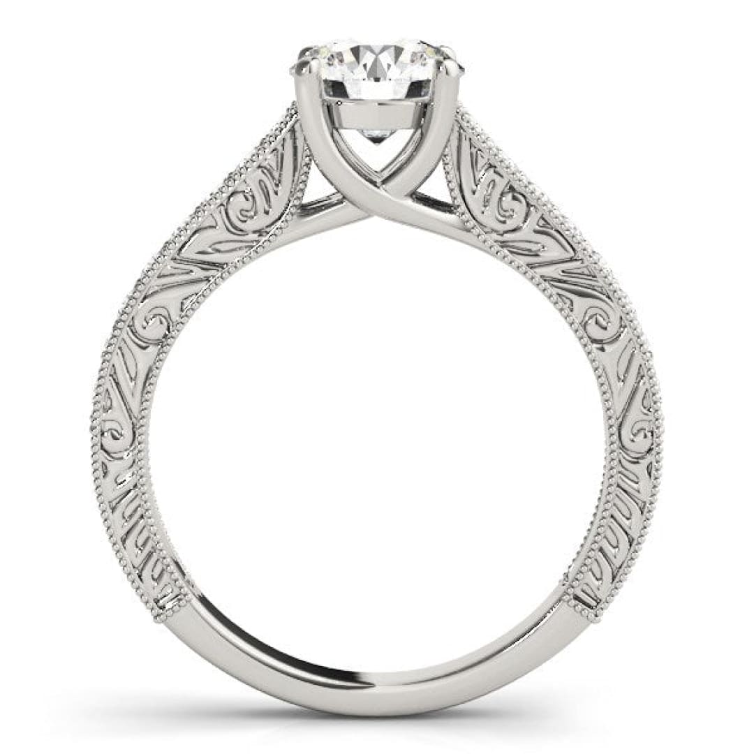 14k White Gold Trellis Antique Style Diamond Engagement Ring (1 1/4 cttw) | Richard