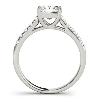 14k White Gold Trellis Set Princess Cut Diamond Engagement Ring (1 1/4 cttw) | Richard