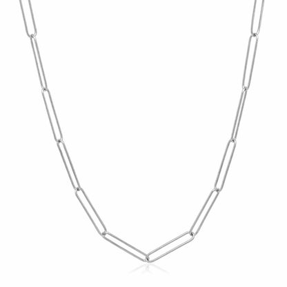 14k White Gold Wire Paperclip Chain (2.7mm) | Richard Cannon Jewelry