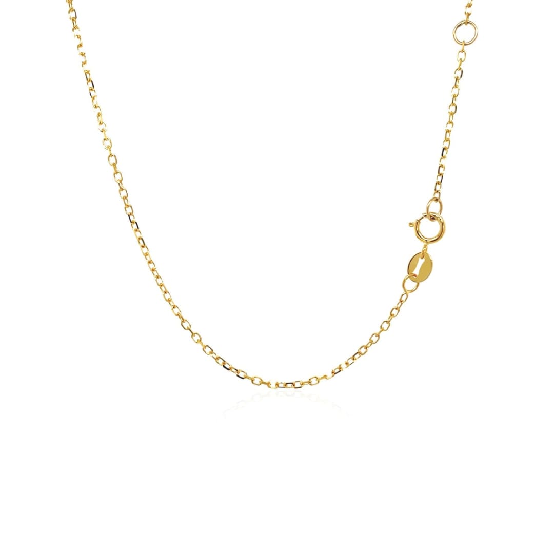 14k Yellow Gold 17 inch Necklace with Round Citrine | Richard Cannon Jewelry