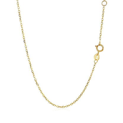 14k Yellow Gold 17 inch Necklace with Round White Topaz | Richard Cannon Jewelry