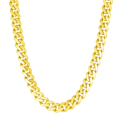 14k Yellow Gold 22 inch Polished Curb Chain Necklace | Richard Cannon Jewelry