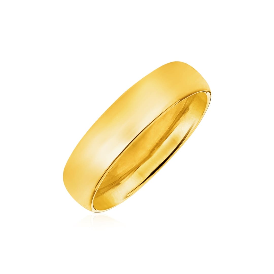 14k Yellow Gold 6mm Comfort Fit Wedding Band | Richard Cannon Jewelry