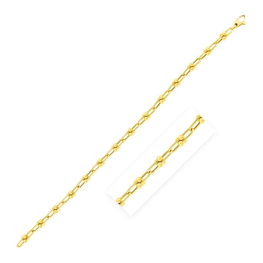 14k Yellow Gold 7 1/2 inch Jax Chain Bracelet | Richard Cannon Jewelry