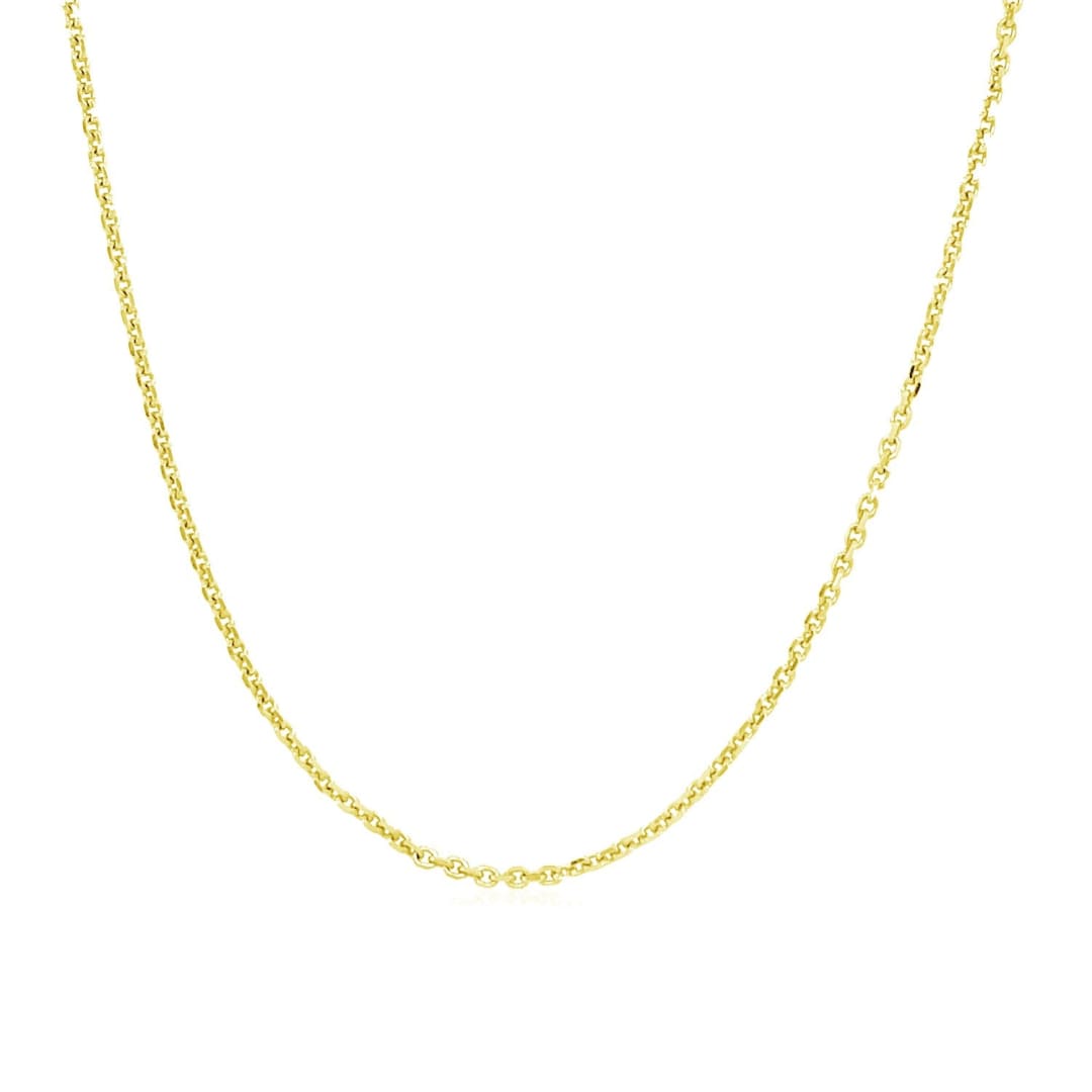 14k Yellow Gold Adjustable Cable Chain 0.9mm | Richard Cannon Jewelry