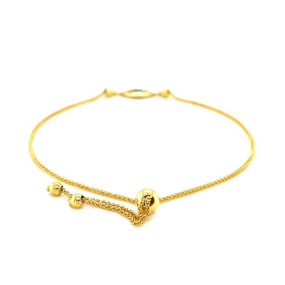 14k Yellow Gold Adjustable Evil Eye Bracelet | Richard Cannon Jewelry