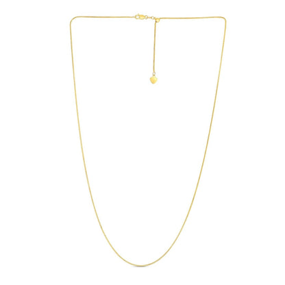 14k Yellow Gold Adjustable Franco Chain 0.9mm | Richard Cannon Jewelry