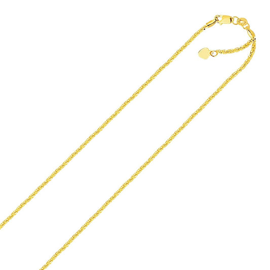 14k Yellow Gold Adjustable Sparkle Chain 1.5mm | Richard Cannon Jewelry