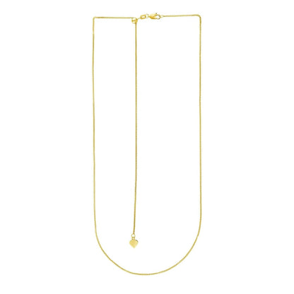 14k Yellow Gold Adjustable Wheat Chain 1.0mm | Richard Cannon Jewelry