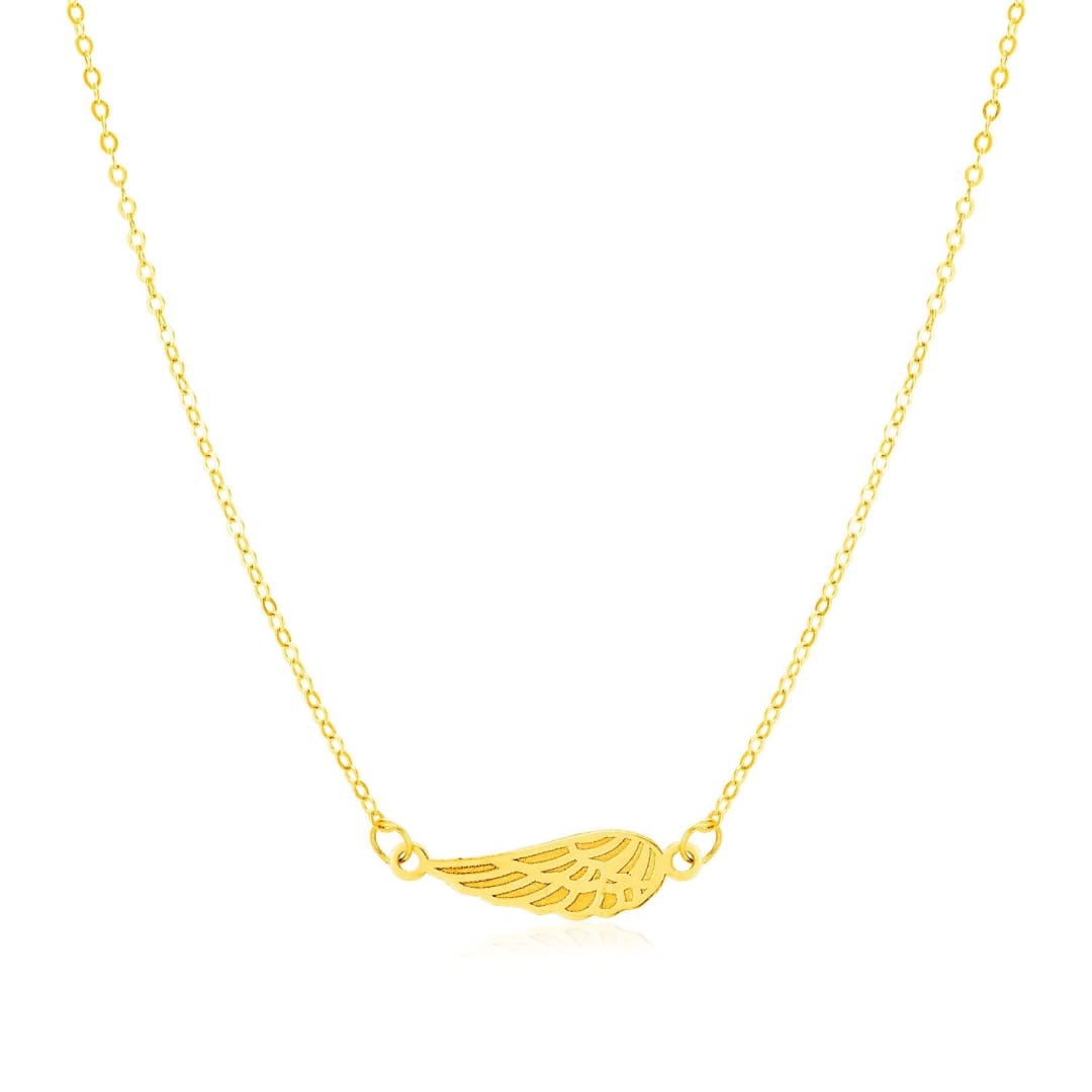 14K Yellow Gold Angel Wing Necklace | Richard Cannon Jewelry