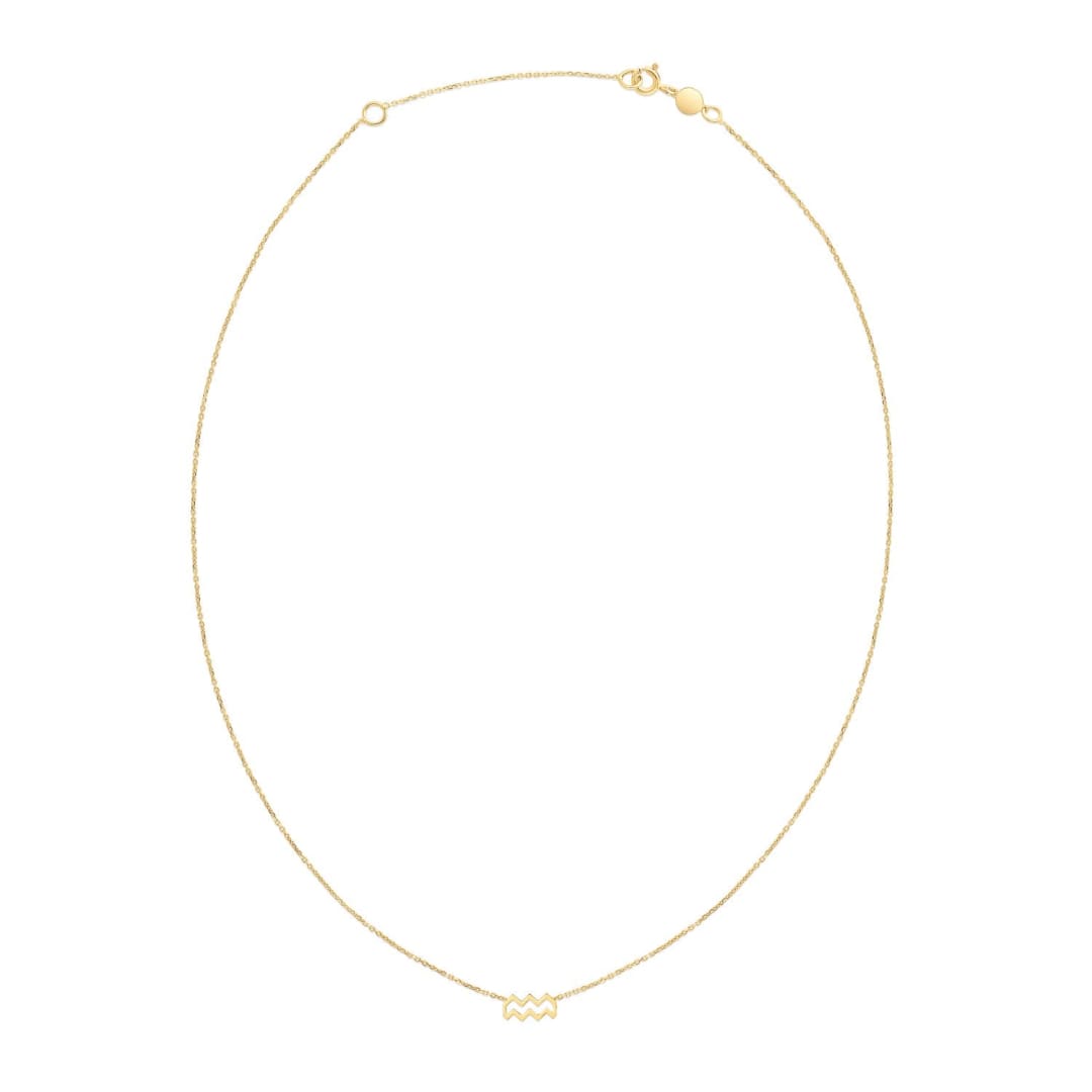 14K Yellow Gold Aquarius Necklace | Richard Cannon Jewelry