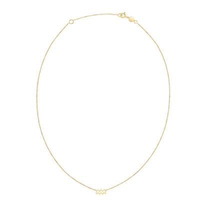 14K Yellow Gold Aquarius Necklace | Richard Cannon Jewelry