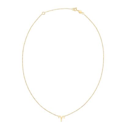 14K Yellow Gold Aries Necklace | Richard Cannon Jewelry